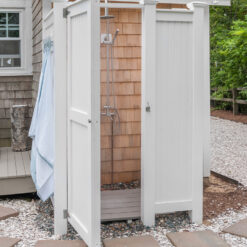 outside shower stall PVC standard house mount