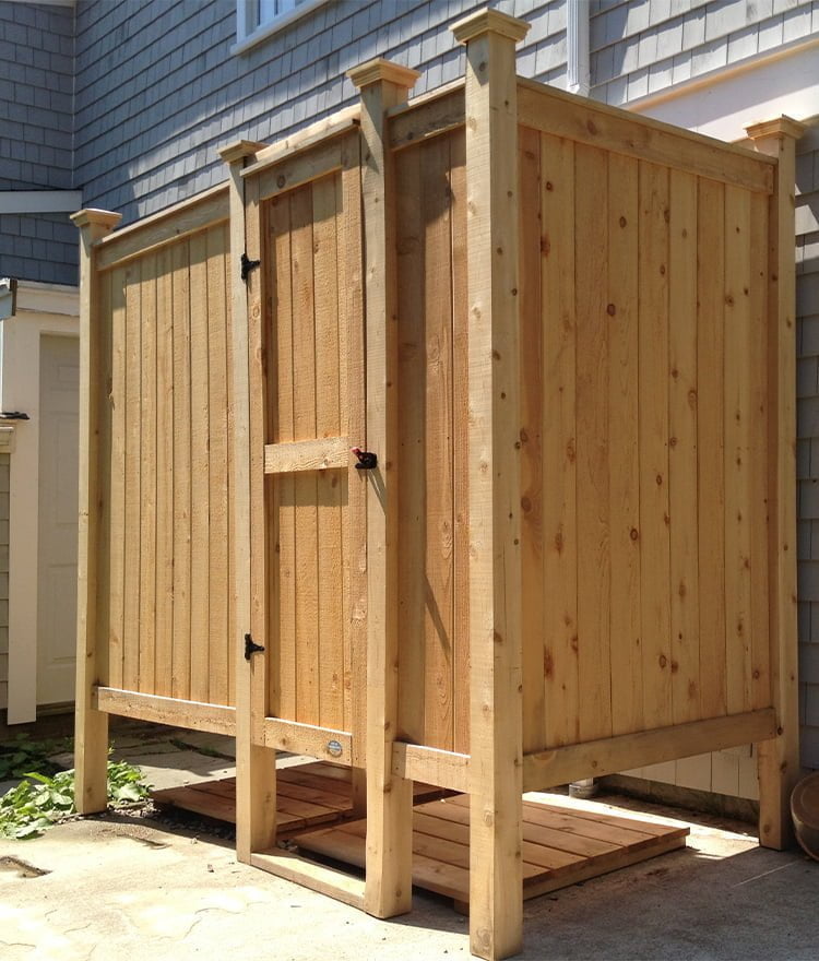 Wood (Oiled) Outdoor Shower Rehoboth, DE Cape Cod Outdoor Shower Kits