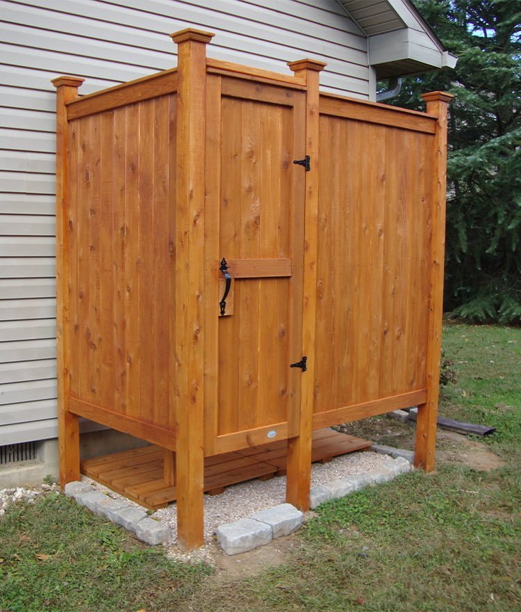 Wood (Oiled) Outdoor Shower Rehoboth, DE Cape Cod Outdoor Shower Kits