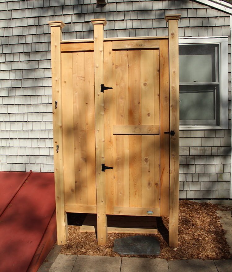 Wood (Oiled) Outdoor Shower Rehoboth, DE Cape Cod Outdoor Shower Kits
