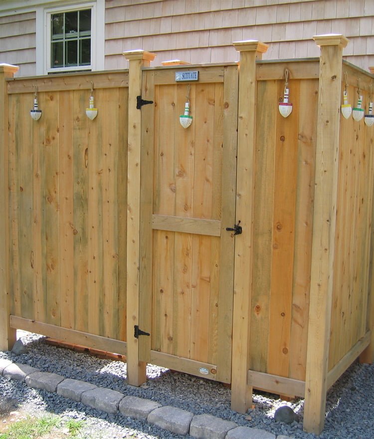 Outdoor Shower with Accessories MA Cape Cod Outdoor Shower Kits